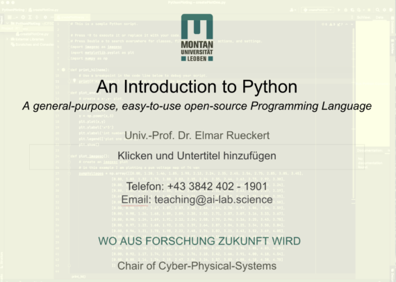 Python_Slides | Chair of Cyber-Physical-Systems
