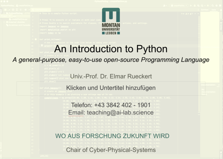 Introduction to Python | Chair of Cyber-Physical-Systems